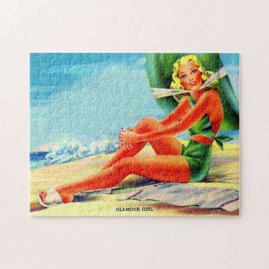 Glamour girl uit 1940 legpuzzel (Horizontaal)