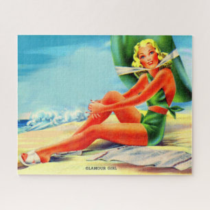 Glamour girl uit 1940 legpuzzel