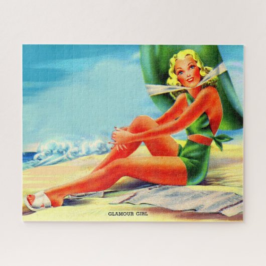 Glamour girl uit 1940 legpuzzel (Horizontaal)