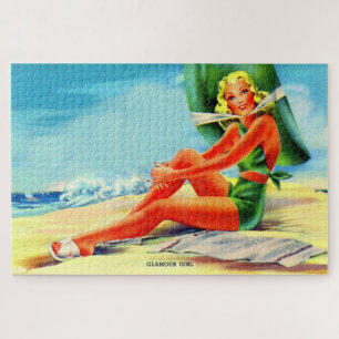 Glamour girl uit 1940 legpuzzel