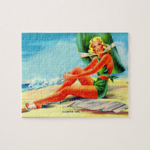 Glamour girl uit 1940 legpuzzel