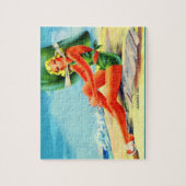 Glamour girl uit 1940 legpuzzel (Verticaal)