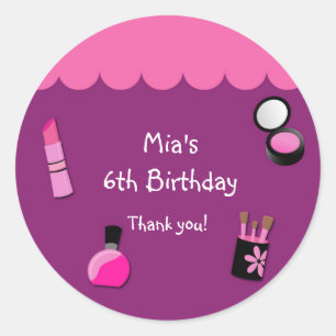 Glamour Girls Make-up Opmaak Feest Favor Sticker