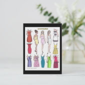 Glamour Girls Paper Doll Briefkaart (Staand voorkant)