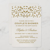 Glamour Glitter Confetti Couple's Shower Kaart (Voorkant / Achterkant)