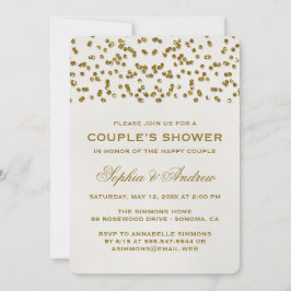 Glamour Glitter Confetti Couple's Shower Kaart