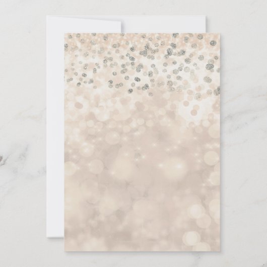 Glamour Glitter Confetti Feest Uitnodigingen voor (Achterkant)