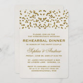 Glamour Glitter Confetti Rehearsal Dinner Kaart (Voorkant / Achterkant)