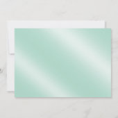 Glamour Glitter Luxe Bokeh Wedding | mint Kaart (Achterkant)