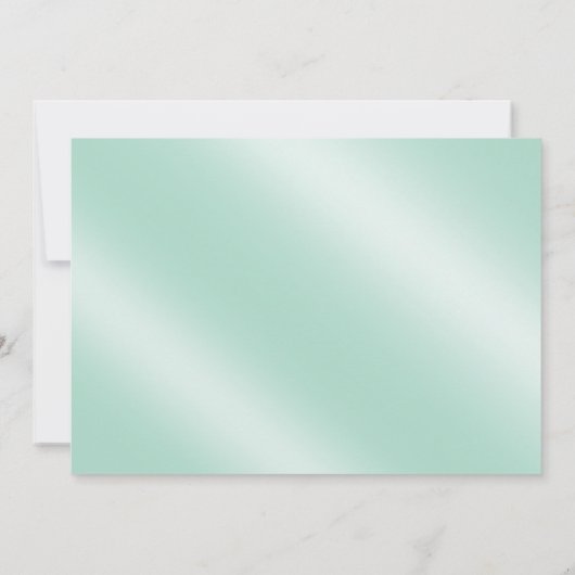 Glamour Glitter Luxe Bokeh Wedding | mint Kaart (Achterkant)
