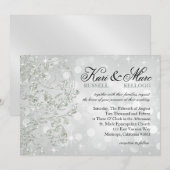 Glamour Glitter Luxe Bokeh Wedding | zilverijs Kaart (Voorkant / Achterkant)