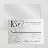 Glamour Glitter Luxe Ombre RSVP | zilverijs (Voorkant / Achterkant)