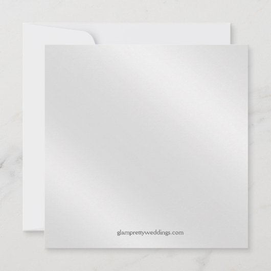 Glamour Glitter Luxe Save the Date | zilverijs (Achterkant)