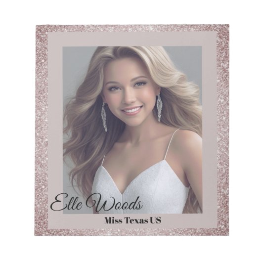 Glamour Glitz Autograph Pad Notitieblok (Voorkant)