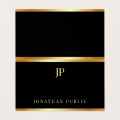 Glamour Gold Elegant Modern Sjabloon Professional Visitekaartje (Buitenkant ongevouwen)