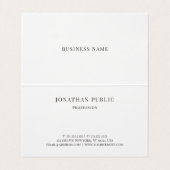 Glamour Gold Elegant Modern Sjabloon Professional Visitekaartje (Binnenkant ongevouwen)