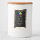 Glamour Gold Glitter Lijst Productlabel met Logo Voedselcontainer Etiket (Voorkant)