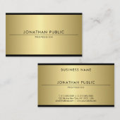 Glamour Gold Kijk Moderne, eenvoudige Sjabloon Visitekaartje (Voorkant / Achterkant)