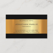 Glamour Gold Lights Modern Professional Plain Luxe Visitekaartje (Achterkant)