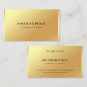 Glamour Gold Look Minimalistisch Modern Elegant Ee Visitekaartje (Voorkant / Achterkant)