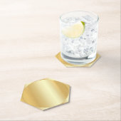 Glamour Gold Look Trendy Elegant Blank Sjabloon Kartonnen Onderzetters (Insitu)