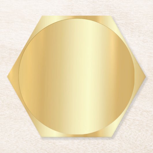 Glamour Gold Look Trendy Elegant Blank Sjabloon Kartonnen Onderzetters (Voorkant)