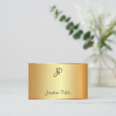 Glamour Gold Professional Handgeschreven Monogram  Visitekaartje (Staand voorkant)