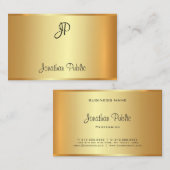 Glamour Gold Professional Handgeschreven Monogram  Visitekaartje (Voorkant / Achterkant)