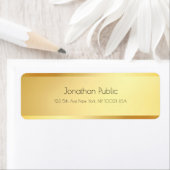 Glamour Gold Simple Design Sjabloon Moderne elegan Etiket (Insitu)