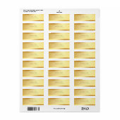 Glamour Gold Simple Design Sjabloon Moderne elegan Etiket (Full Sheet)
