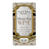 Glamour Gold Sparkler Wine Fleslabels | 2 x 3,75 i Etiket (Voorkant)