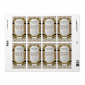 Glamour Gold Sparkler Wine Fleslabels | 2 x 3,75 i Etiket (Full Sheet)