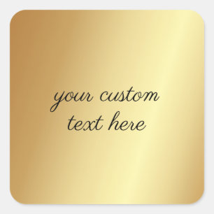 Glamour Gold Uw aangepaste tekst hier Sjabloon Vierkante Sticker
