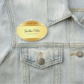 Glamour Gold voor gecalligrafeerd Script Moderne S Naamplaatje (In situ)