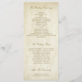 Glamour  Goud Confetti Trouwprogramma's Programmakaart (Achterkant)