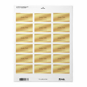 Glamour Goud Eenvoudig Modern Elegant Handschrift Etiket (Full Sheet)