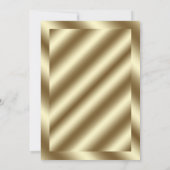 Glamour goud folie en zwarte trouw uitnodiging (Achterkant)