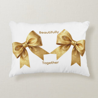 Glamour Goud Folie Lint Kunst - Minimalistische Ch Accent Kussen
