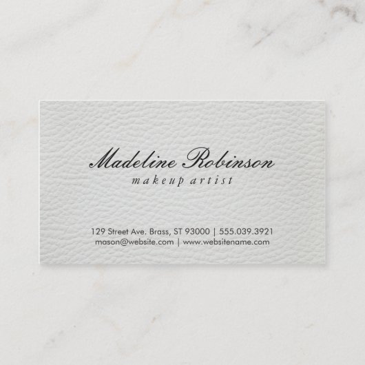 Glamour Goud Glitter Kus Leer Visitekaartje (Achterkant)