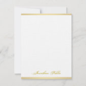 Glamour Goud Hand Script Eenvoudige Sjabloon Linne (Voorkant)