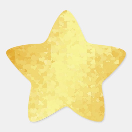 Glamour Goud Look Harten Lege Sjabloon Ster Sticker (Voorkant)