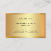 Glamour Goud Modern Elegant Sjabloon Luxe Visitekaartje (Achterkant)