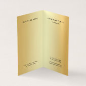 Glamour Goud Modern Monogram Professioneel Elegant Visitekaartje (Binnen)