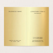 Glamour Goud Modern Monogram Professioneel Elegant Visitekaartje (Binnenkant ongevouwen)
