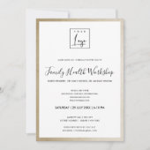 GLAMOUR GOUDE NEPFOLIE UW LOGO WORKSHOP GALA EVENE KAART (Voorkant)