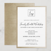 GLAMOUR GOUDE NEPFOLIE UW LOGO WORKSHOP GALA EVENE KAART (Voorkant / Achterkant)