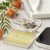 Glamour gouden achtergrond Aangepaste sjabloonnaam Sleutelhanger (Voorkant Rechts)