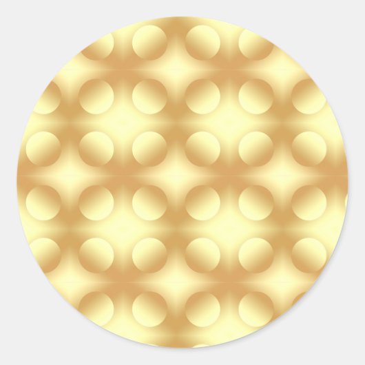 Glamour Gouden Cirkels Elegante Sjabloon Ronde Sticker (Voorkant)