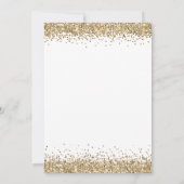 Glamour Gouden Glitter Veertigste Feest Kaart (Achterkant)