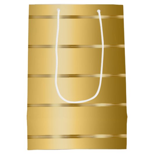 Glamour Gouden Lint Bruidsdouche Medium Cadeauzakje (Achterkant)